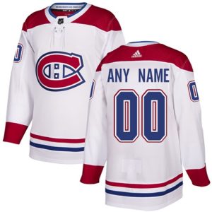 Boern-NHL-Montreal-Canadiens-Ishockey-Troeje-Customized-Ude-Hvid-Authentic