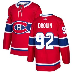 Boern-NHL-Montreal-Canadiens-Ishockey-Troeje-Jonathan-Drouin-92-Authentic-Roed-Hjemme
