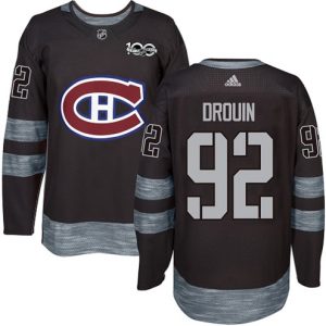 Boern-NHL-Montreal-Canadiens-Ishockey-Troeje-Jonathan-Drouin-92-Authentic-Sort-1917-2017-100th-Anniversary