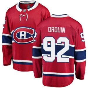 Boern-NHL-Montreal-Canadiens-Ishockey-Troeje-Jonathan-Drouin-92-Breakaway-Roed-Fanatics-Branded-Hjemme