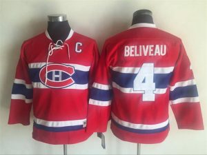 Boern-NHL-Montreal-Canadiens-Ishockey-Troeje-Retro-Beliveau-4-Roed