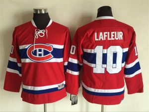 Boern-NHL-Montreal-Canadiens-Ishockey-Troeje-Retro-Lafleur-10-Roed