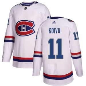 Boern-NHL-Montreal-Canadiens-Ishockey-Troeje-Saku-Koivu-11-Authentic-Hvid-2017-100-Classic
