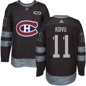 Boern-NHL-Montreal-Canadiens-Ishockey-Troeje-Saku-Koivu-11-Authentic-Sort-1917-2017-100th-Anniversary