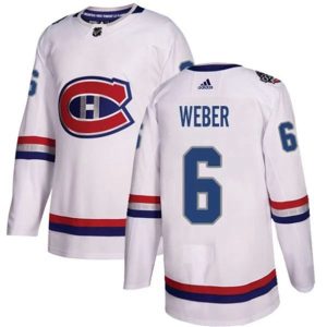 Boern-NHL-Montreal-Canadiens-Ishockey-Troeje-Shea-Weber-6-Hvid-2017-100-Classic-Authentic