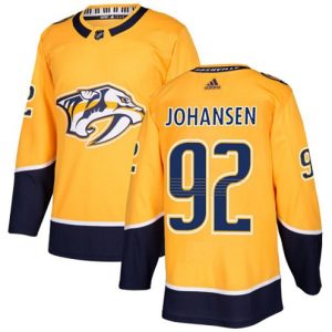 Boern-NHL-Nashville-Predators-Ishockey-Troeje-Ryan-Johansen-92-Authentic-Guld-Hjemme