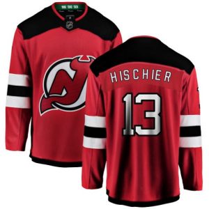 Boern-NHL-New-Jersey-Devils-Ishockey-Troeje-Nico-Hischier-13-Breakaway-Roed-Fanatics-Branded-Hjemme