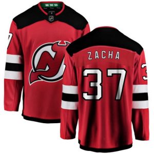 Boern-NHL-New-Jersey-Devils-Ishockey-Troeje-Pavel-Zacha-37-Breakaway-Roed-Fanatics-Branded-Hjemme