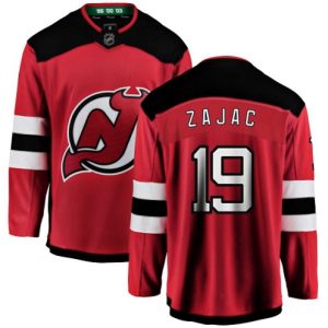 Boern-NHL-New-Jersey-Devils-Ishockey-Troeje-Travis-Zajac-19-Breakaway-Roed-Fanatics-Branded-Hjemme