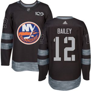 Boern-NHL-New-York-Islanders-Ishockey-Troeje-Josh-Bailey-12-Authentic-Sort-1917-2017-100th-Anniversary