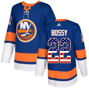 Boern-NHL-New-York-Islanders-Ishockey-Troeje-Mike-Bossy-22-Authentic-Royal-Blaa-XUSA-Flag-Fashion