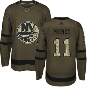 Boern-NHL-New-York-Islanders-Ishockey-Troeje-Shane-Prince-11-SAuthentic-Groen-alute-to-Service