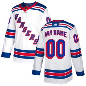 Boern-NHL-New-York-Rangers-Ishockey-Troeje-Customized-Ude-Hvid-Authentic