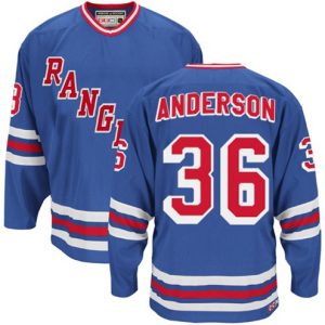 Boern-NHL-New-York-Rangers-Ishockey-Troeje-Glenn-Anderson-36-Authentic-Throwback-Royal-Blaa-CCM-Heroes-Alumni