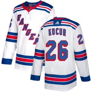Boern-NHL-New-York-Rangers-Ishockey-Troeje-Joe-Kocur-26-Authentic-Hvid-Ude