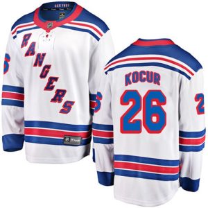 Boern-NHL-New-York-Rangers-Ishockey-Troeje-Joe-Kocur-26-Breakaway-Hvid-Fanatics-BrandedAway