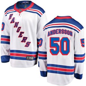 Boern-NHL-New-York-Rangers-Ishockey-Troeje-Lias-Andersson-50-Breakaway-Hvid-Fanatics-Branded-Ude