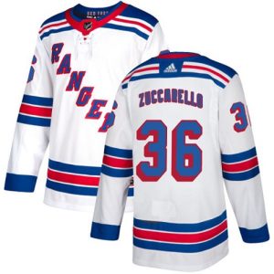 Boern-NHL-New-York-Rangers-Ishockey-Troeje-Mats-Zuccarello-36-Authentic-Hvid-Ude