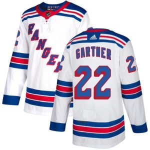 Boern-NHL-New-York-Rangers-Ishockey-Troeje-Mike-Gartner-22-Authentic-Hvid-Ude