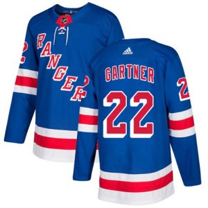 Boern-NHL-New-York-Rangers-Ishockey-Troeje-Mike-Gartner-22-Authentic-Royal-Blaa-Hjemme