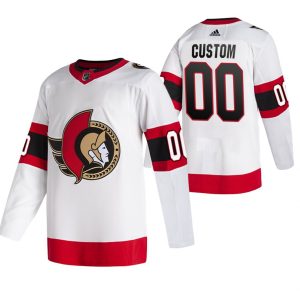 Boern-NHL-Ottawa-Senators-Ishockey-Troeje-Custom-Hvid-2020-21-Ude-Authentic