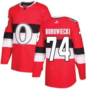 Boern-NHL-Ottawa-Senators-Ishockey-Troeje-Mark-Borowiecki-74-Authentic-Roed-2017-100-Classic