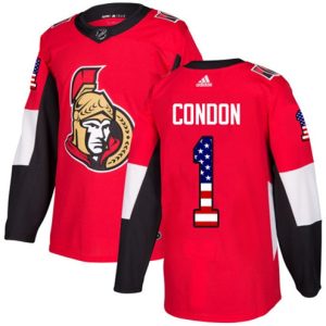 Boern-NHL-Ottawa-Senators-Ishockey-Troeje-Mike-Condon-1-Authentic-Roed-USA-Flag-Fashion