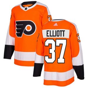 Boern-NHL-Philadelphia-Flyers-Ishockey-Troeje-Brian-Elliott-37-Authentic-Orange-Hjemme