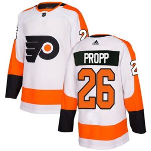 Boern-NHL-Philadelphia-Flyers-Ishockey-Troeje-Brian-Propp-26-Authentic-Hvid-Ude