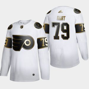 Boern-NHL-Philadelphia-Flyers-Ishockey-Troeje-Carter-Hart-79-Golden-Edition-Hvid-Authentic
