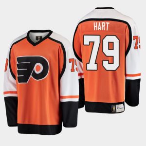 Boern-NHL-Philadelphia-Flyers-Ishockey-Troeje-Carter-Hart-79-Heritage-Player-Premier-Orange