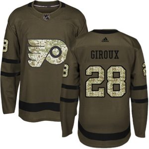 Boern-NHL-Philadelphia-Flyers-Ishockey-Troeje-Claude-Giroux-28-Authentic-Groen-Salute-to-Service