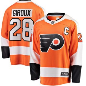 Boern-NHL-Philadelphia-Flyers-Ishockey-Troeje-Claude-Giroux-28-Breakaway-Orange-Fanatics-Branded-Hjemme