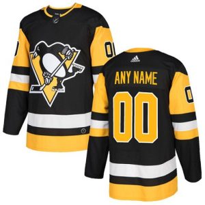 Boern-NHL-Pittsburgh-Penguins-Ishockey-Troeje-Customized-Hjemme-Sort-Authentic