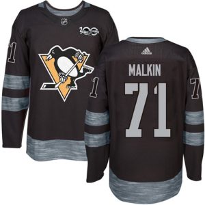 Boern-NHL-Pittsburgh-Penguins-Ishockey-Troeje-Evgeni-Malkin-71-Authentic-Sort-1917-2017-100th-Anniversary