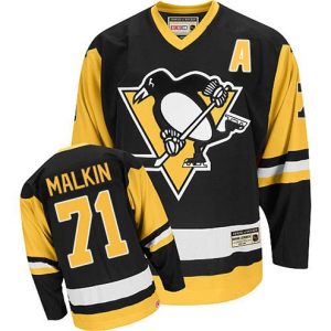 Boern-NHL-Pittsburgh-Penguins-Ishockey-Troeje-Evgeni-Malkin-71-Authentic-Throwback-Sort-CCM