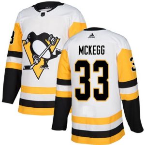 Boern-NHL-Pittsburgh-Penguins-Ishockey-Troeje-Greg-McKegg-33-Authentic-Hvid-Ude