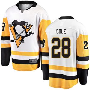 Boern-NHL-Pittsburgh-Penguins-Ishockey-Troeje-Ian-Cole-28-Breakaway-Hvid-Fanatics-Branded-Ude