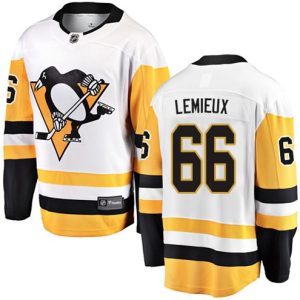 Boern-NHL-Pittsburgh-Penguins-Ishockey-Troeje-Mario-Lemieux-66-Breakaway-Hvid-Fanatics-Branded-Ude