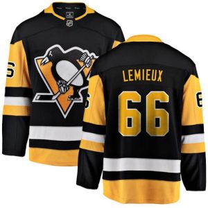 Boern-NHL-Pittsburgh-Penguins-Ishockey-Troeje-Mario-Lemieux-66-Breakaway-Sort-Fanatics-Branded-Hjemme