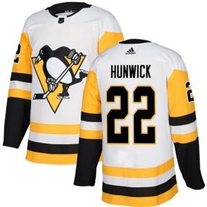 Boern-NHL-Pittsburgh-Penguins-Ishockey-Troeje-Matt-Hunwick-22-Authentic-Hvid-Ude