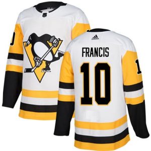Boern-NHL-Pittsburgh-Penguins-Ishockey-Troeje-Ron-Francis-10-Authentic-Hvid-Ude