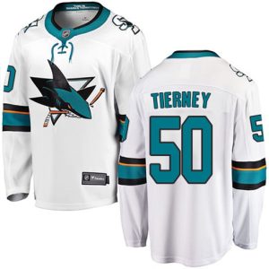 Boern-NHL-San-Jose-Sharks-Ishockey-Troeje-Chris-Tierney-50-Breakaway-Hvid-Fanatics-Branded-Ude