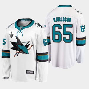 Boern-NHL-San-Jose-Sharks-Ishockey-Troeje-Erik-Karlsson-65-2019-Stanley-Cup-Playoffs-Hvid-Ude-Player