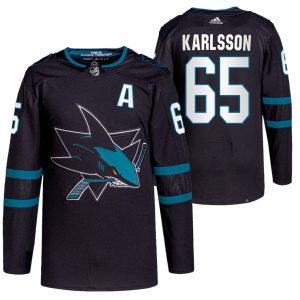 Boern-NHL-San-Jose-Sharks-Ishockey-Troeje-Erik-Karlsson-65-Alternate-Sort-2021-22-Authentic-Pro