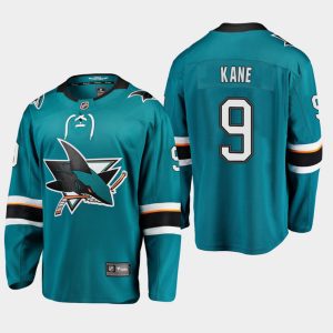 Boern-NHL-San-Jose-Sharks-Ishockey-Troeje-Evander-Kane-9-Premier-Breakaway-Player-Hjemme-Teal
