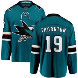 Boern-NHL-San-Jose-Sharks-Ishockey-Troeje-Joe-Thornton-19-Breakaway-Teal-Groen-Fanatics-Branded-Hjemme