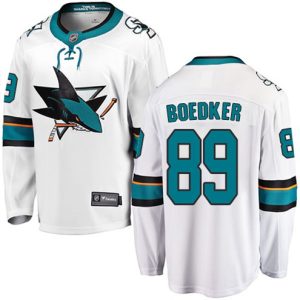 Boern-NHL-San-Jose-Sharks-Ishockey-Troeje-Mikkel-Boedker-89-Breakaway-Hvid-Fanatics-Branded-Ude