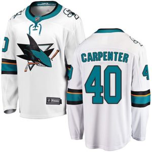 Boern-NHL-San-Jose-Sharks-Ishockey-Troeje-Ryan-Carpenter-40-Breakaway-Hvid-Fanatics-Branded-Ude
