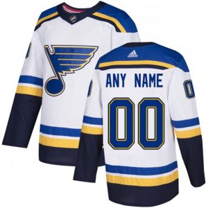 Boern-NHL-St.-Louis-Blues-Ishockey-Troeje-Customized-Ude-Hvid-Authentic